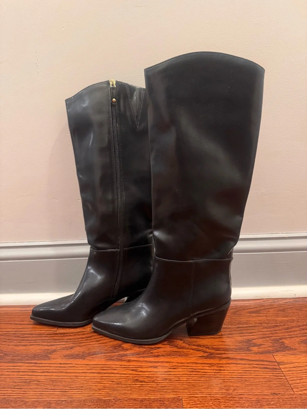 INC International Concepts Black Over-the-Knee Pointed Toe Boots